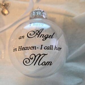Heavenly Angel Glass Ornament - White